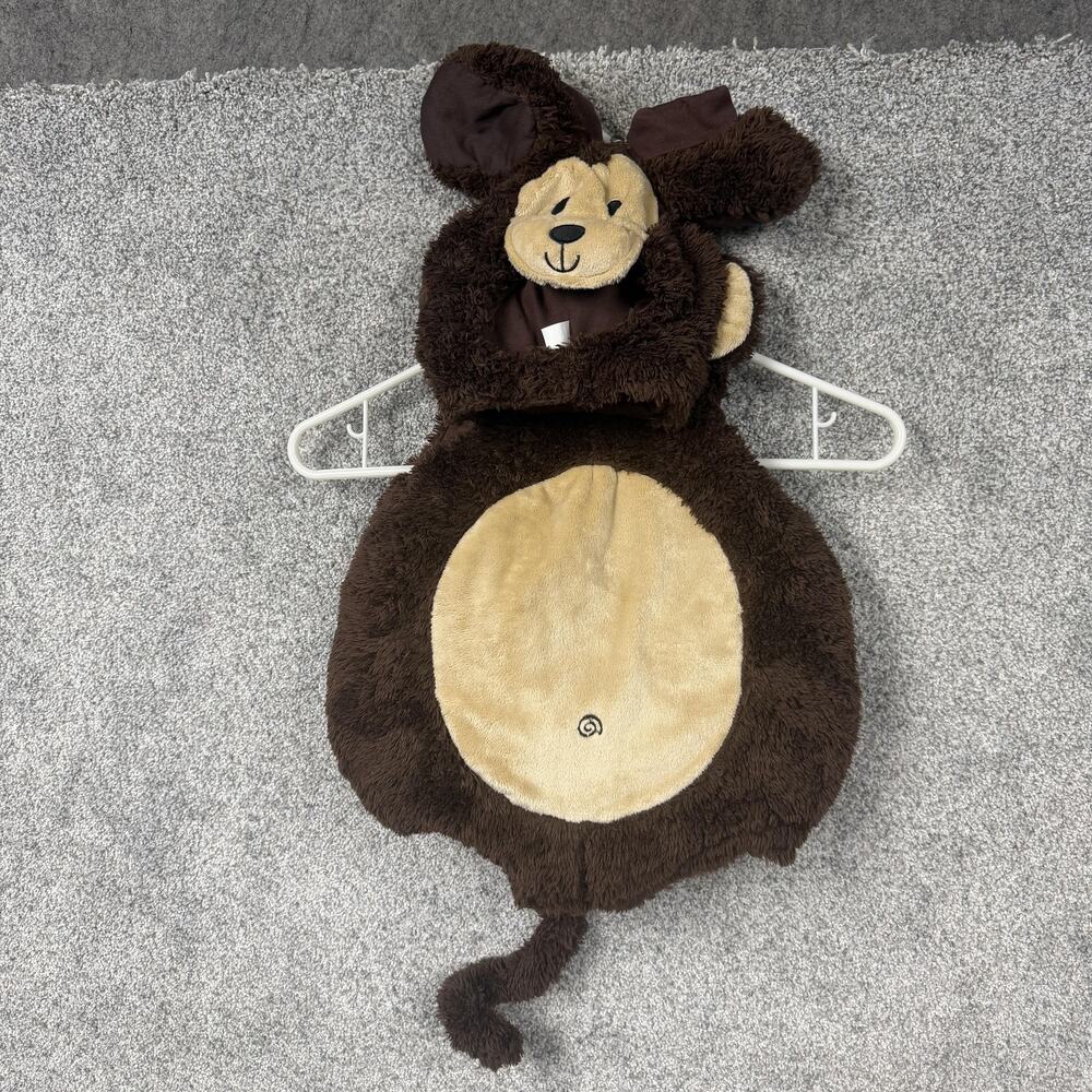 The Childrens Place Monkey Costume Boys 3-6 Months Brown Fleece Halloween Romper